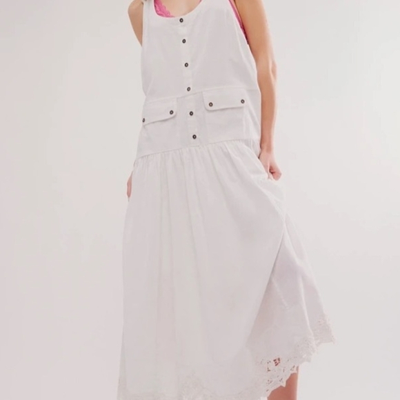 Free People White Maxi Dress - Picture 1 of 10